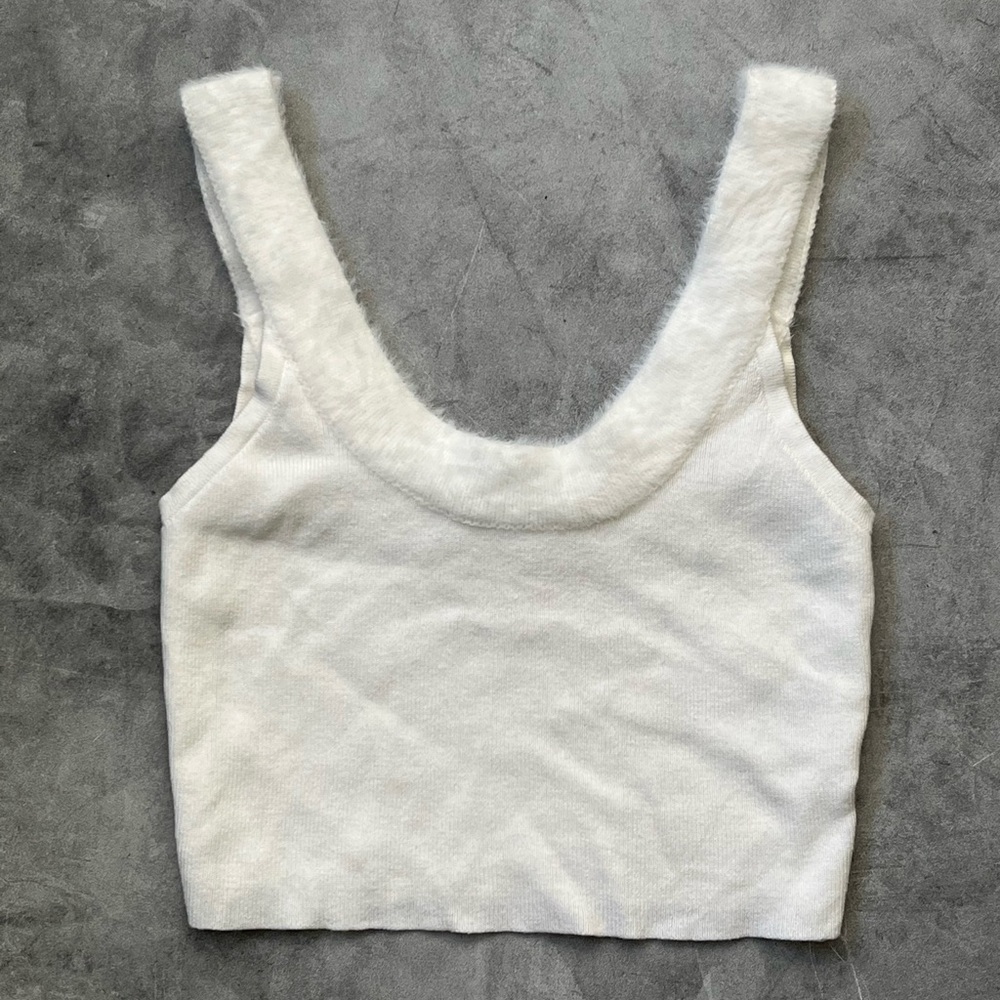 NWOT LA HEARTS Crop Top Tank Off White Size Small
